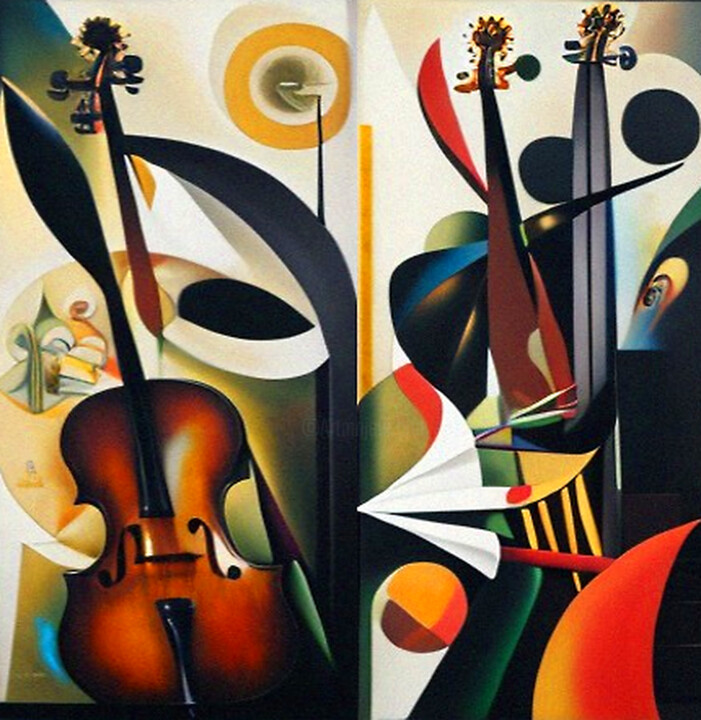 数字艺术 标题为“Symphony Orchestra11” 由Mikhail Deshuk, 原创艺术品, 数字油画