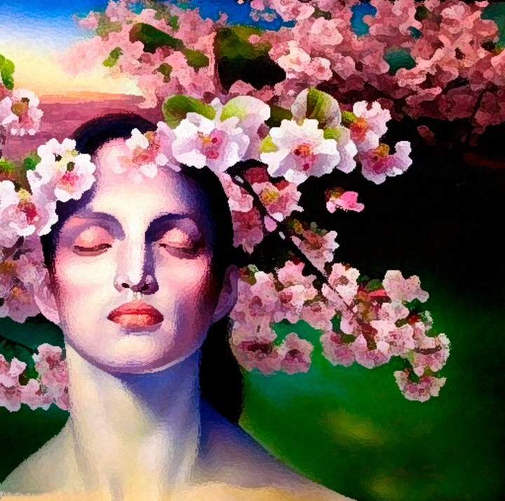 Цифровое искусство под названием "Sakura44" - Mikhail Deshuk, Подлинное произведение искусства, Цифровая живопись