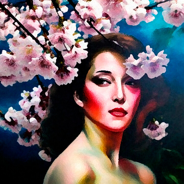 Digital Arts με τίτλο "Sakura50" από Mikhail Deshuk, Αυθεντικά έργα τέχνης, Ψηφιακή ζωγραφική