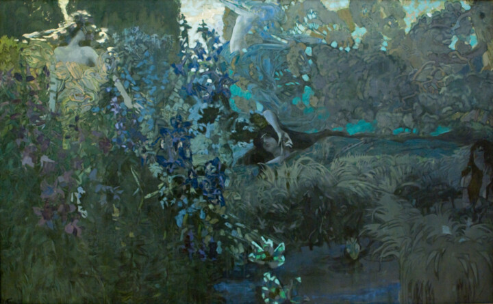 Painting titled "Le matin" by Mikhail Vrubel, Original Artwork, Oil