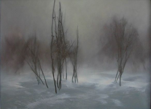Картина под названием "В ночь на Крещение" - Mikhail Spiridonov, Подлинное произведение искусства