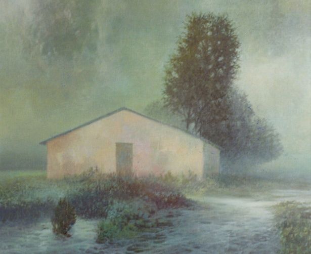Картина под названием "День дождя" - Mikhail Spiridonov, Подлинное произведение искусства
