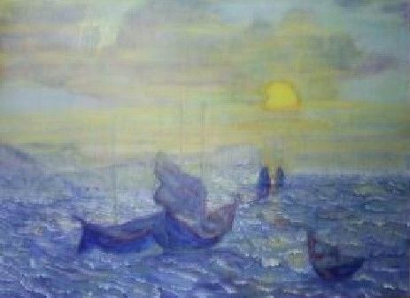 Pintura titulada "Fresh wind" por Mikhal, Obra de arte original, Oleo