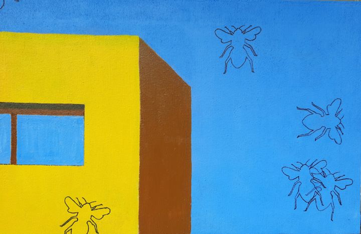 Pintura titulada "House in nature" por Mikheil Gogava, Obra de arte original, Acrílico