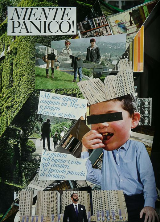 Collages titled "dont-panic.jpg" by Miki Fanfani, Original Artwork