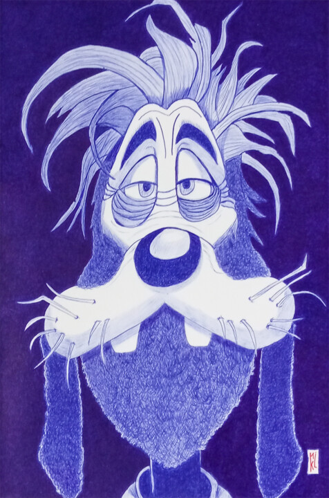 Disegno intitolato "Dingo Goofy" da Mikael Schneider, Opera d'arte originale, Biro