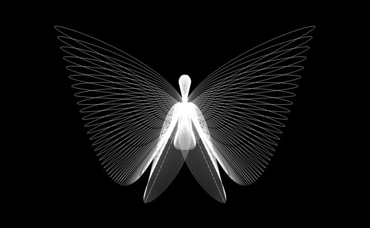 Arts numériques intitulée "Anioł V (L'ange V,…" par Mikołaj Kosmalski, Œuvre d'art originale, Travail numérique 2D