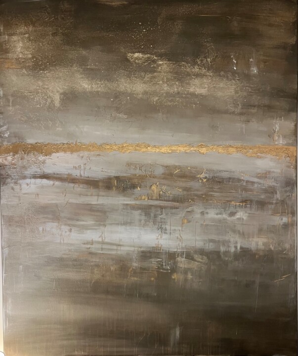 Pittura intitolato "Le fleuve" da Mila, Opera d'arte originale, Acrilico Montato su Telaio per barella in legno