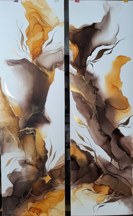 Картина под названием "Буйство лета" - Liudmila Gebgart, Подлинное произведение искусства, Чернила
