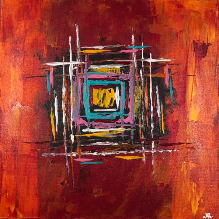 Painting titled "maze" by Mila Lekh, Original Artwork