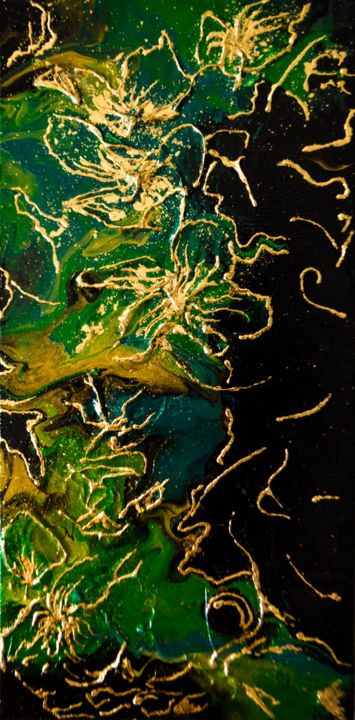 Картина под названием "Черное золото" - Мила Привалова, Подлинное произведение искусства, Акрил