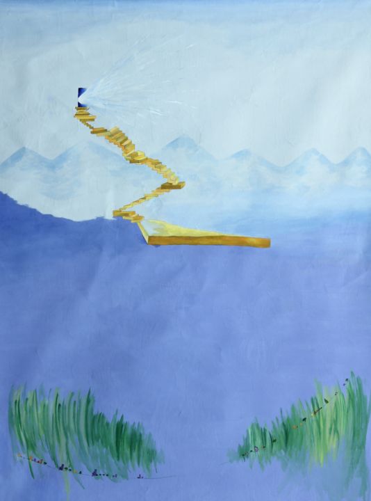 Peinture intitulée "Escada8" par Mila Botelli, Œuvre d'art originale, Acrylique