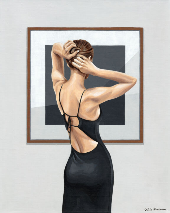 "Woman in Gallery. M…" başlıklı Tablo Mila Kochneva tarafından, Orijinal sanat, Akrilik