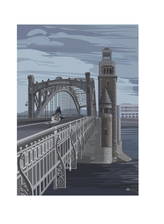 "мост Императора Пет…" başlıklı Dijital Sanat Лев Милаковский tarafından, Orijinal sanat, Dijital baskı