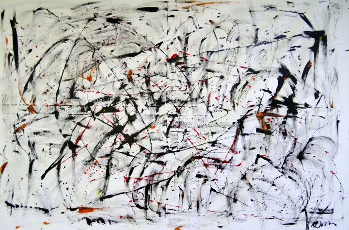 Painting titled "Abstraction 3" by Milan Vamosi, Original Artwork, Oil