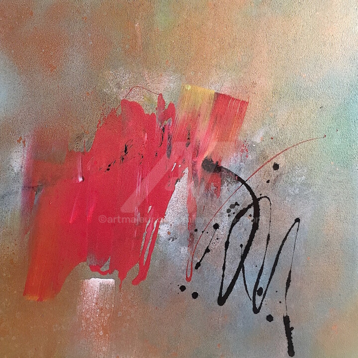 Painting titled "Continue #3" by Milanda De Mont, Original Artwork, Acrylic Mounted on Wood Stretcher frame