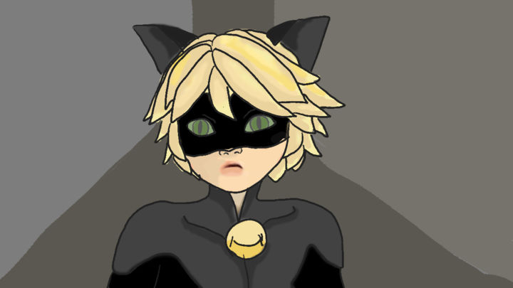 Cat Noir, Desenho por Milf Arty