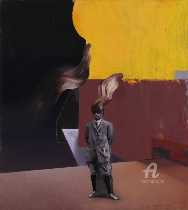 Картина под названием "A Man Who Knows the…" - Lauris Milbrets, Подлинное произведение искусства, Масло