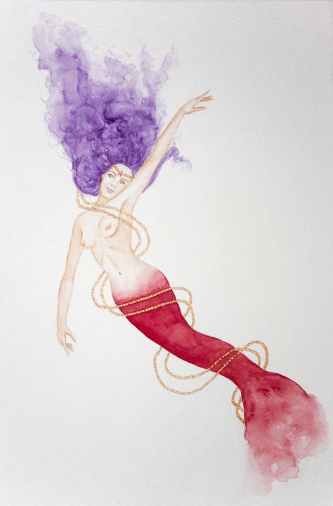 Pintura intitulada "image.jpg" por Milena Ribeiro, Obras de arte originais,