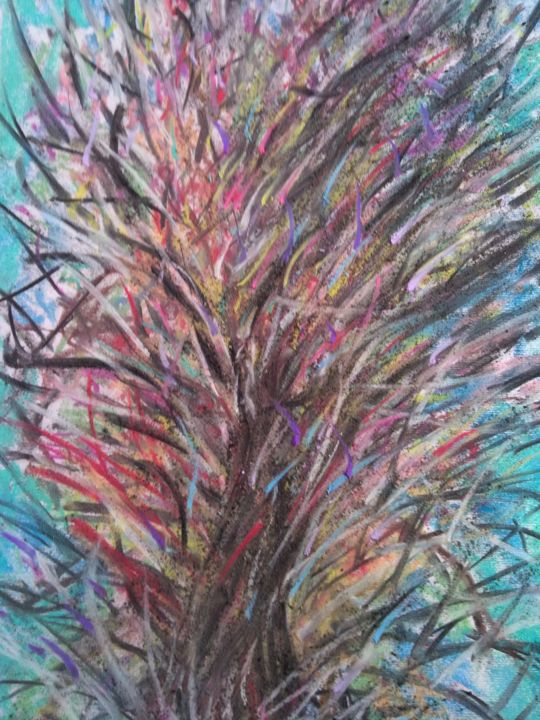 Malerei mit dem Titel "albero-in-primavera…" von Milena Aere, Original-Kunstwerk