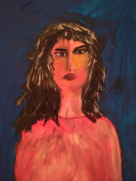 Painting titled "Sara" by Milena Aere, Original Artwork, Acrylic