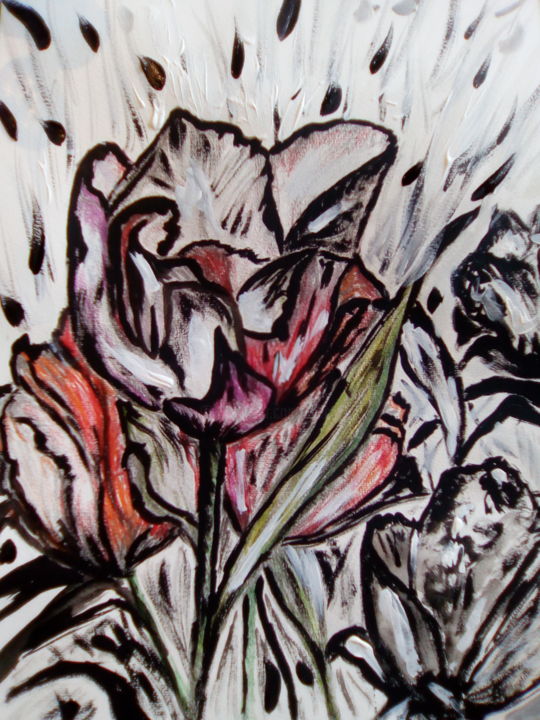 Painting titled "tulipani.jpg" by Milena Aere, Original Artwork, Other