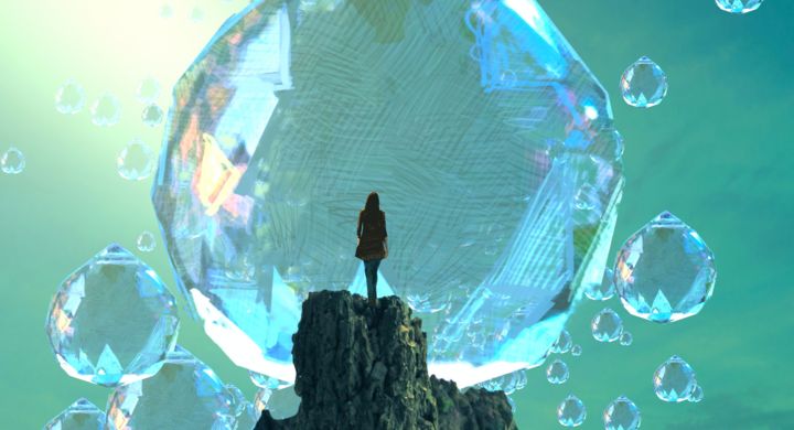 Digital Arts titled "Interstellar visita…" by Rainsong, Original Art, Digital Painting