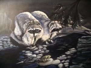 Painting titled "Two for dinner" by Mildred Savage, Original Art,