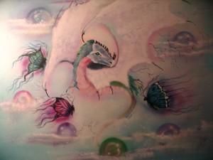 Painting titled "flames" by Mildred Savage, Original Art,
