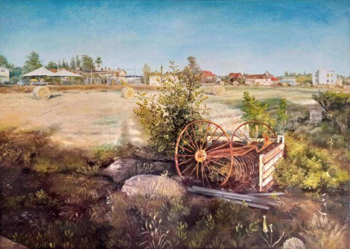 Painting titled "гиват йоав" by Milka Lepler, Original Artwork, Oil