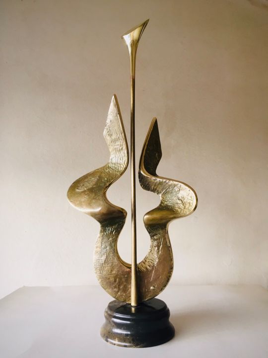 Scultura intitolato "Germ" da Milko Dobrev, Opera d'arte originale, Bronzo