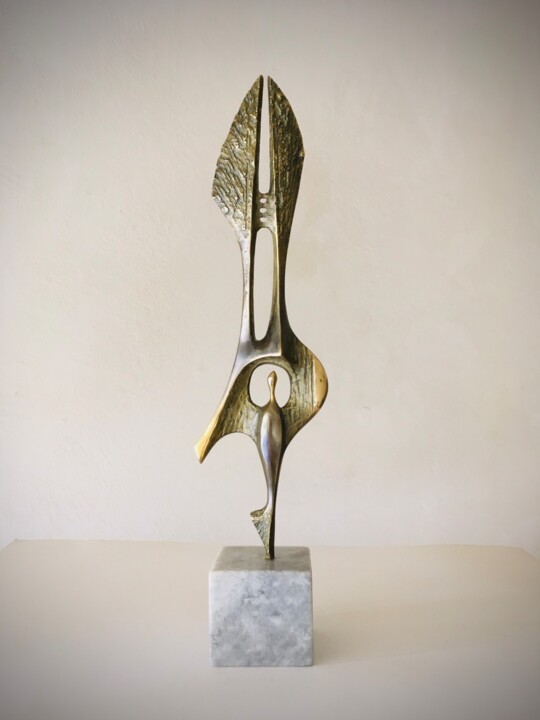 Sculpture titled "Phoenix" by Milko Dobrev, Original Artwork, Bronze