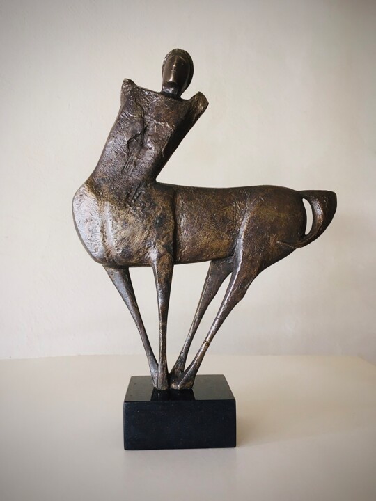 Sculpture titled "Centaur" by Milko Dobrev, Original Artwork, Bronze