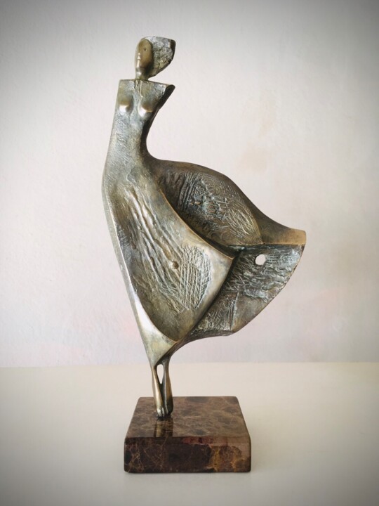 Sculpture intitulée "Wind" par Milko Dobrev, Œuvre d'art originale, Bronze