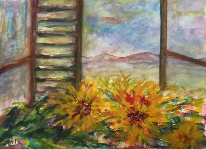 Painting titled "sunflowers.jpg" by Milla, Original Artwork, Oil