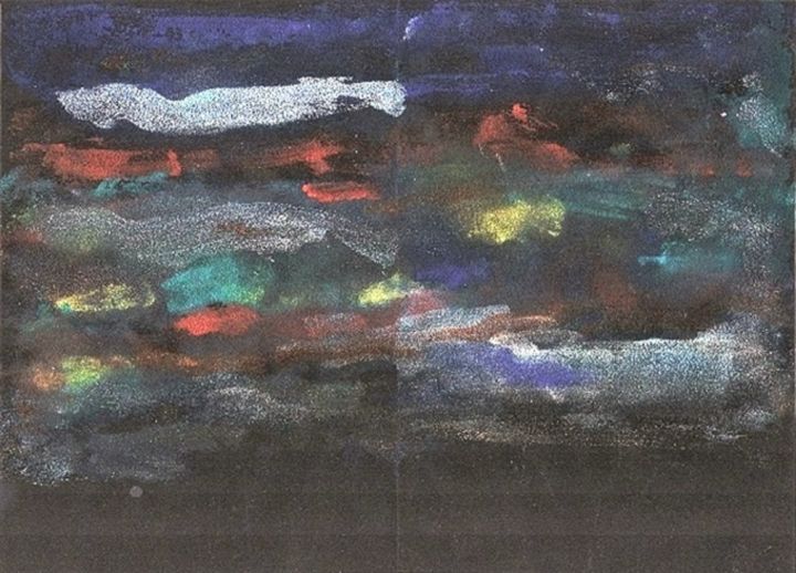Painting titled "mare-nella-notte.jpg" by Milla, Original Artwork