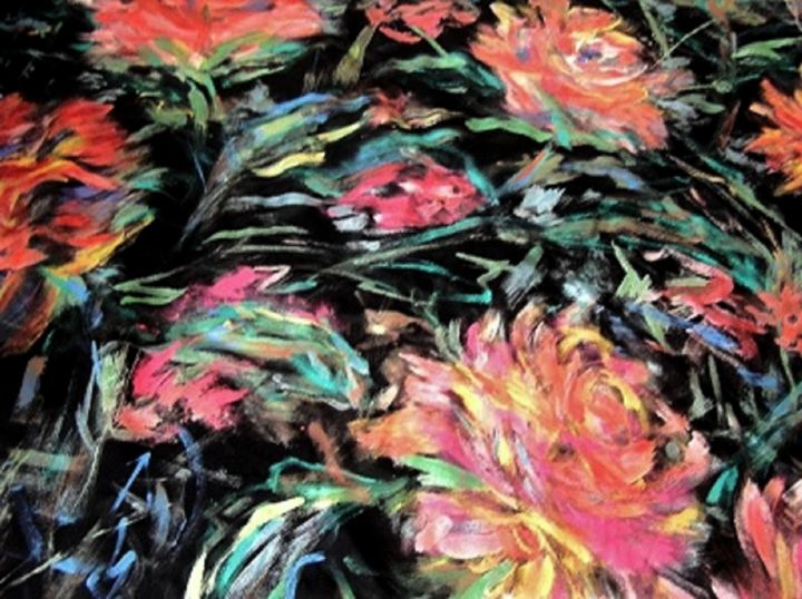 Pittura intitolato "rose-caduche.jpg" da Milla, Opera d'arte originale