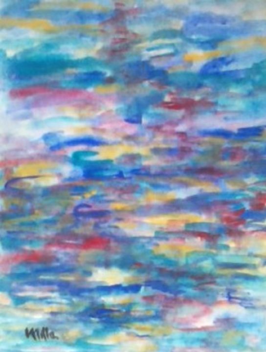 Painting titled "abstract.jpg" by Milla, Original Artwork, Watercolor
