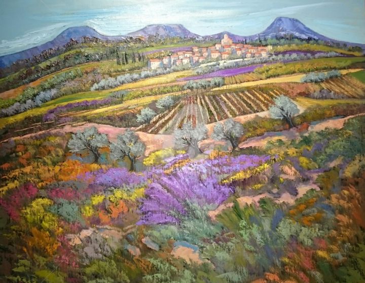 Painting titled "Terre de Provence" by Milorv, Original Artwork