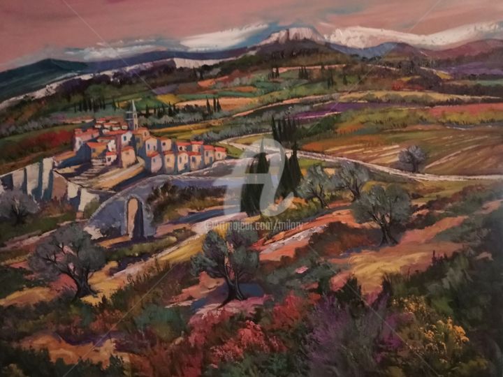 Painting titled "Haute Provence" by Milorv, Original Artwork