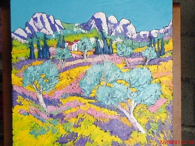 Painting titled "Provence" by Milorv, Original Artwork