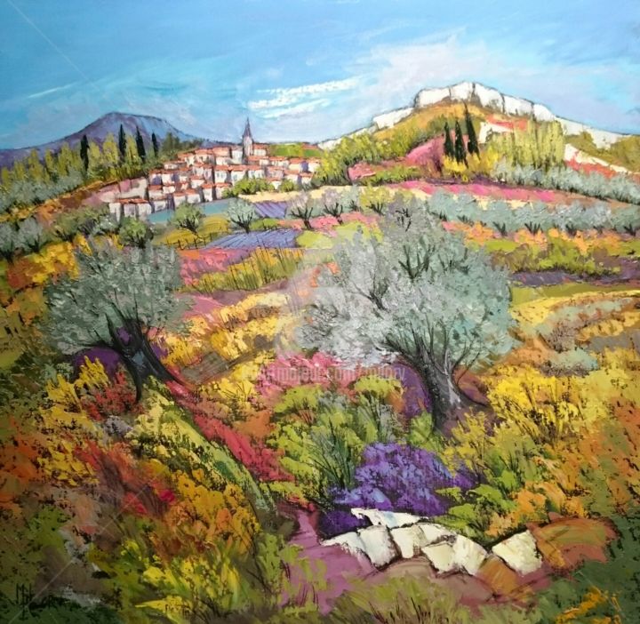 Painting titled "Provence" by Milorv, Original Artwork