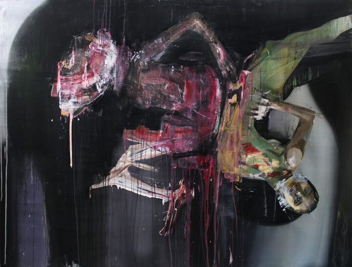 Картина под названием "Internal splitting" - Miloš Hronec, Подлинное произведение искусства, Масло