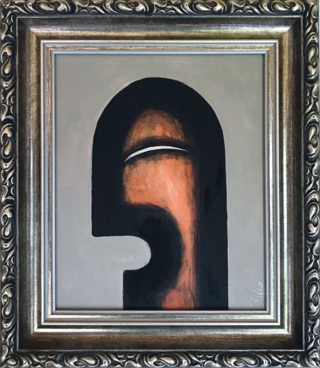 Painting titled "Head" by Miloš Prekop, Original Art, Acrylic