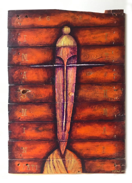 Painting titled "Buddha" by Miloš Prekop, Original Art, Acrylic