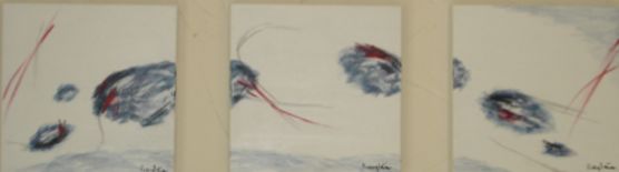 Pintura titulada "flying flint" por Marylene, Obra de arte original