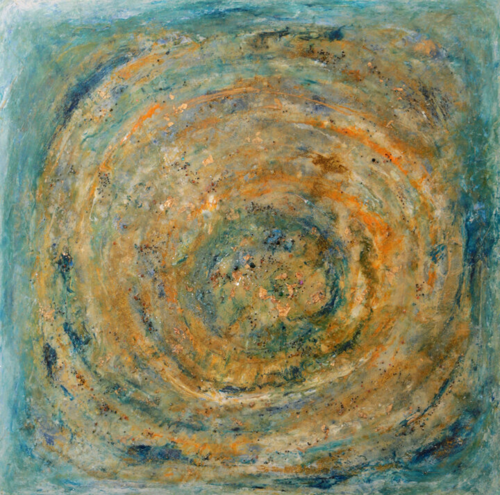 Painting titled "Infinite cosmos - g…" by Mimi Bastos Art, Original Artwork, Acrylic
