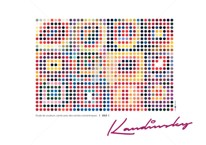 Grafika cyfrowa / sztuka generowana cyfrowo zatytułowany „Kandinsky-Etude de…” autorstwa Mireille Dos, Oryginalna praca, Mal…