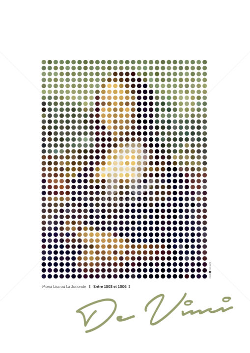 Digital Arts titled "Léonard De Vinci -…" by Mireille Dos, Original Artwork, Digital Painting