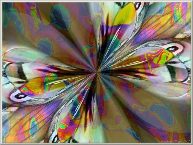 Digitale Kunst mit dem Titel "Papillon" von Mimia Lichani, Original-Kunstwerk